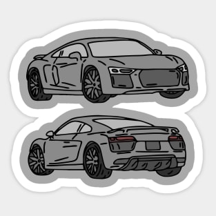 back and front luxury car Sticker